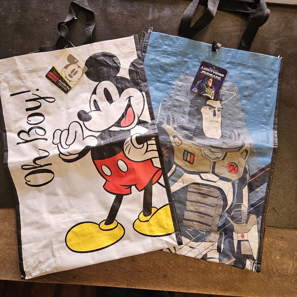 Disney Mickey Mouse and Buzz Lightyear Tote Bags